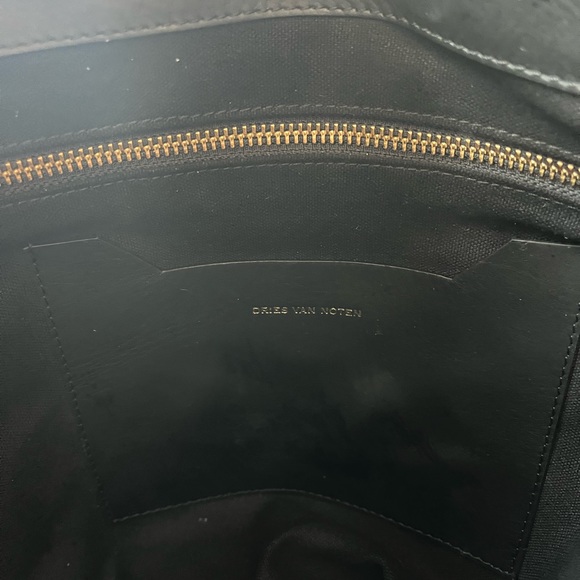 DRIES VAN NOTEN leather leopard tote with shoulder strap - Picture 11 of 12